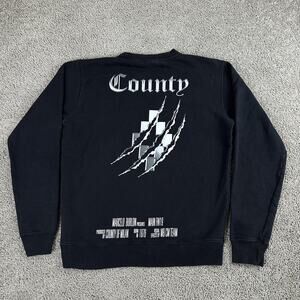 Marcelo Burlon County of Milan Sweatshirt Mens Medium Black Crewneck Claw FW19